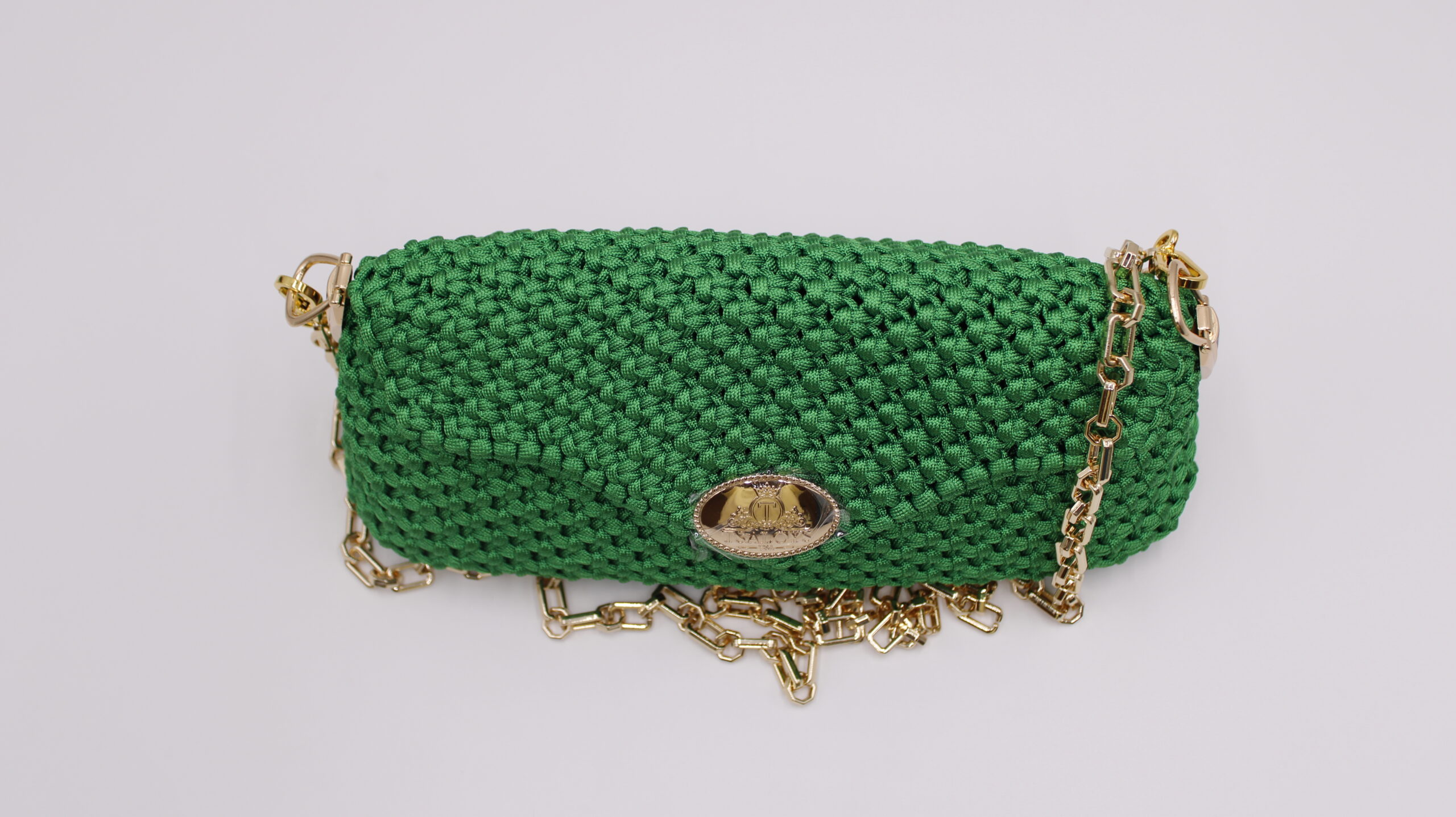 GREEN PURSE 100% HAN-WOVEN