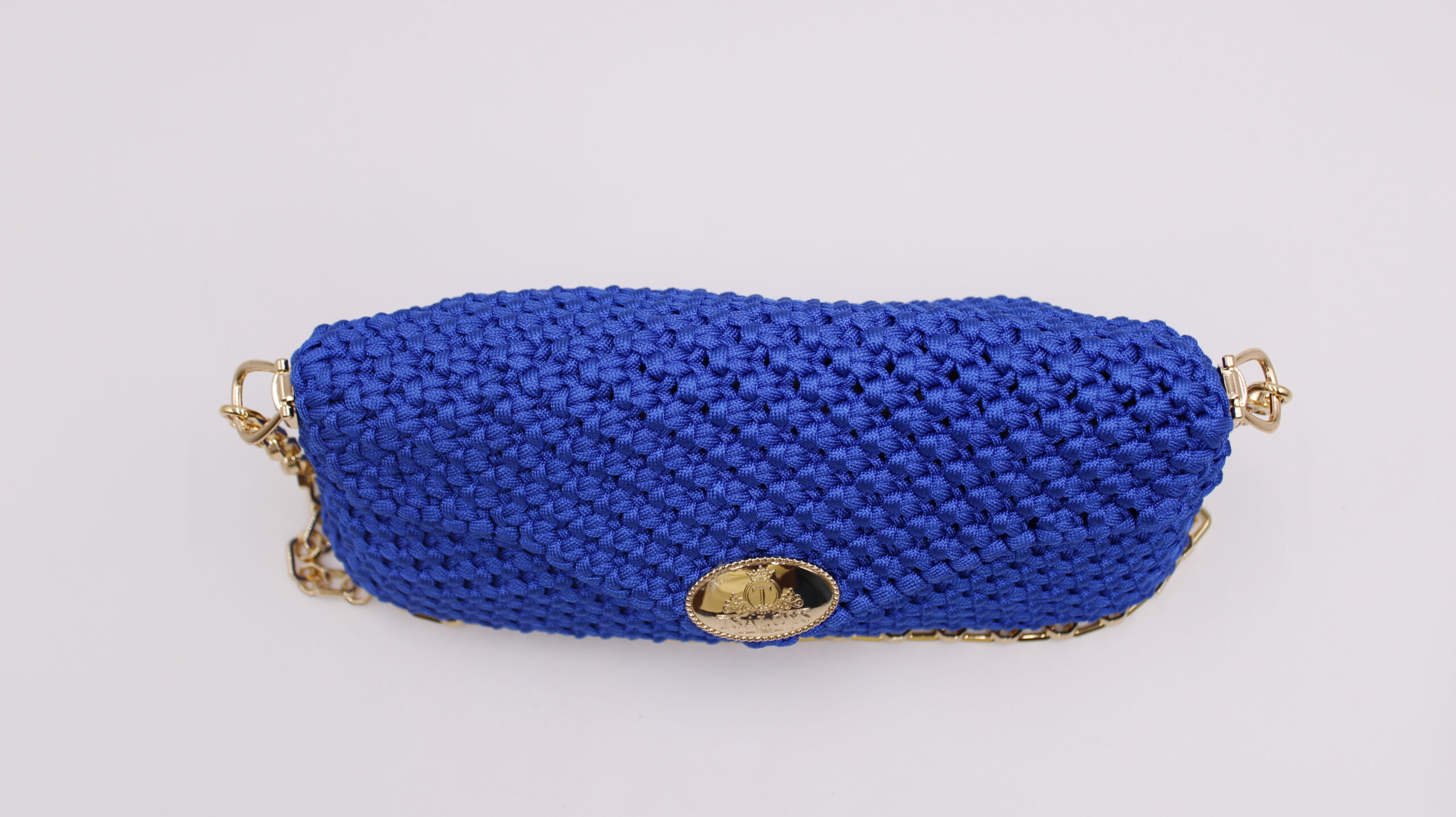 BLUE PURSE 100% HAN-WOVEN