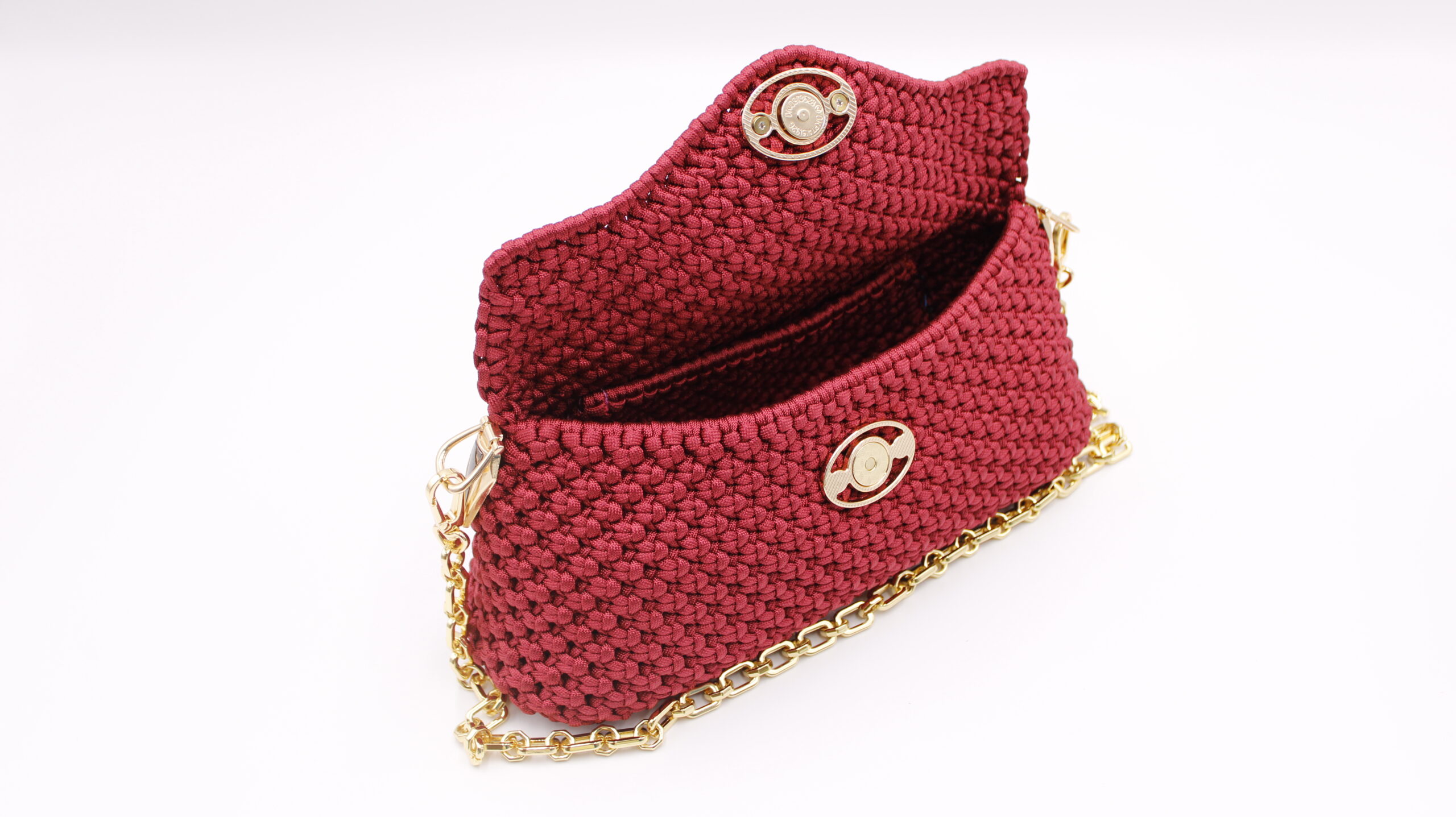 RED BURGUNDY PURSE 100% HAND-WOVEN