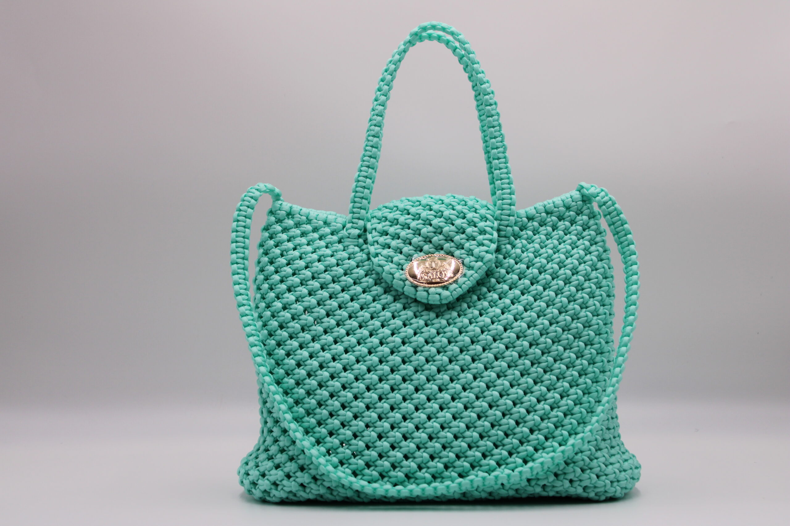 Aigue-Marine tote bag 100% hand-woven