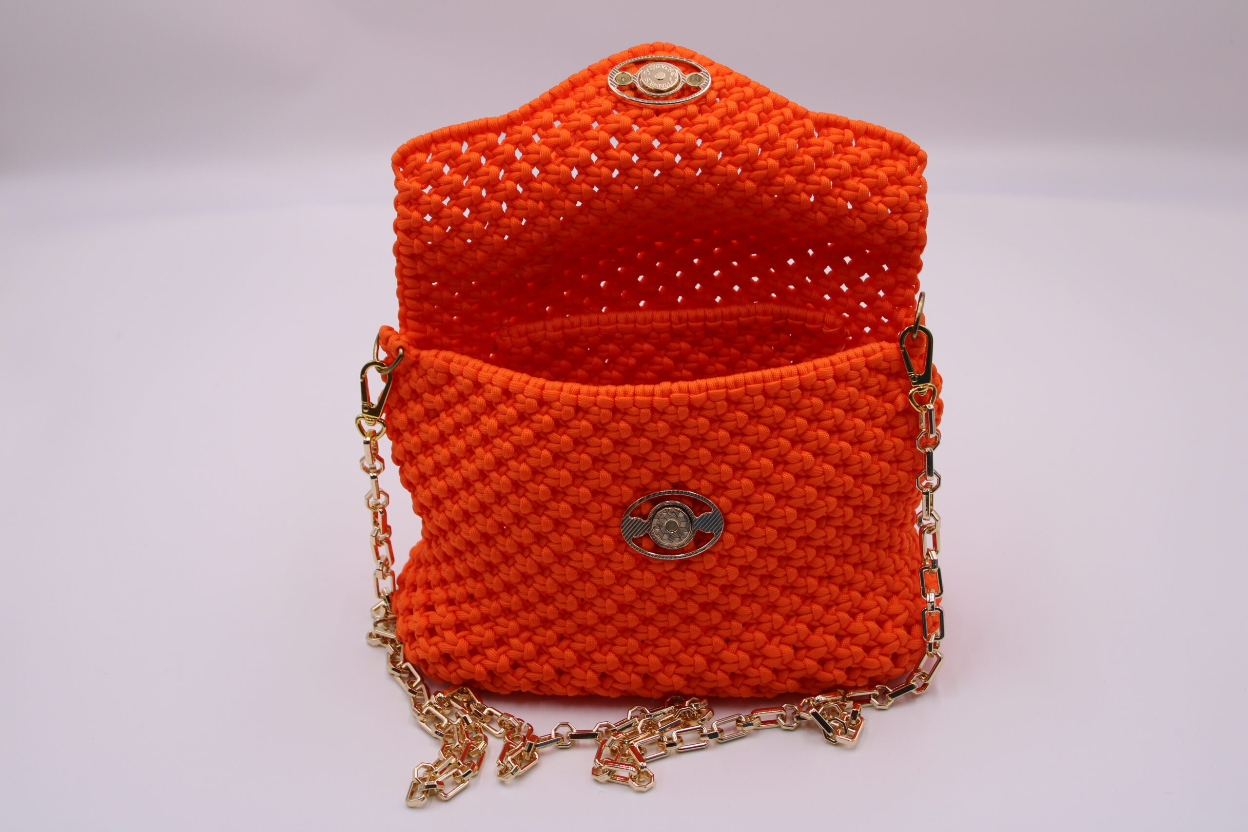 KOTONO ORANGE BAG 100% HAND-WOVEN WITH INTERNAL POCKET