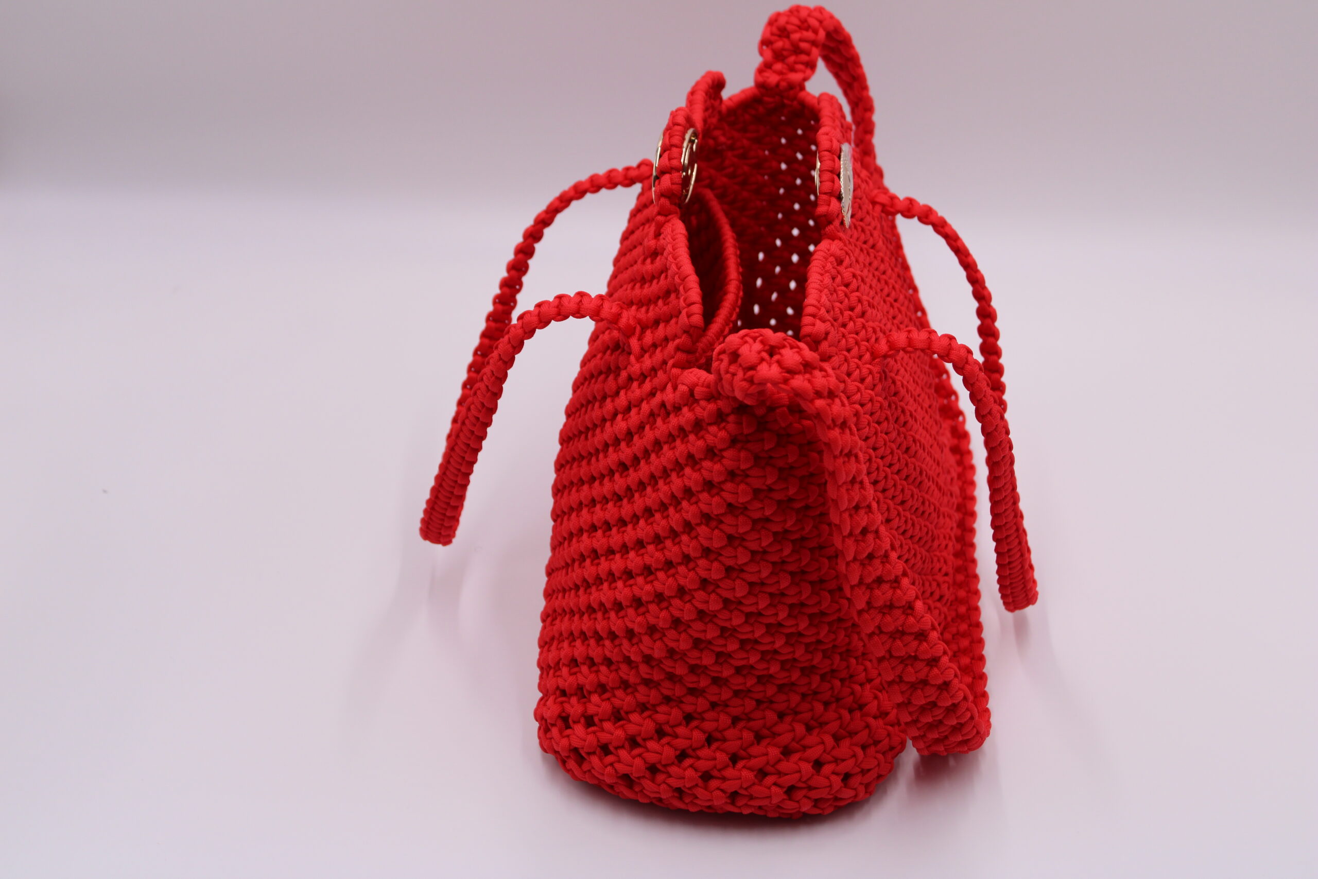 MONT KILIMANJARO ELEGANT RED LARGE TOTE BAG 100% hand-woven