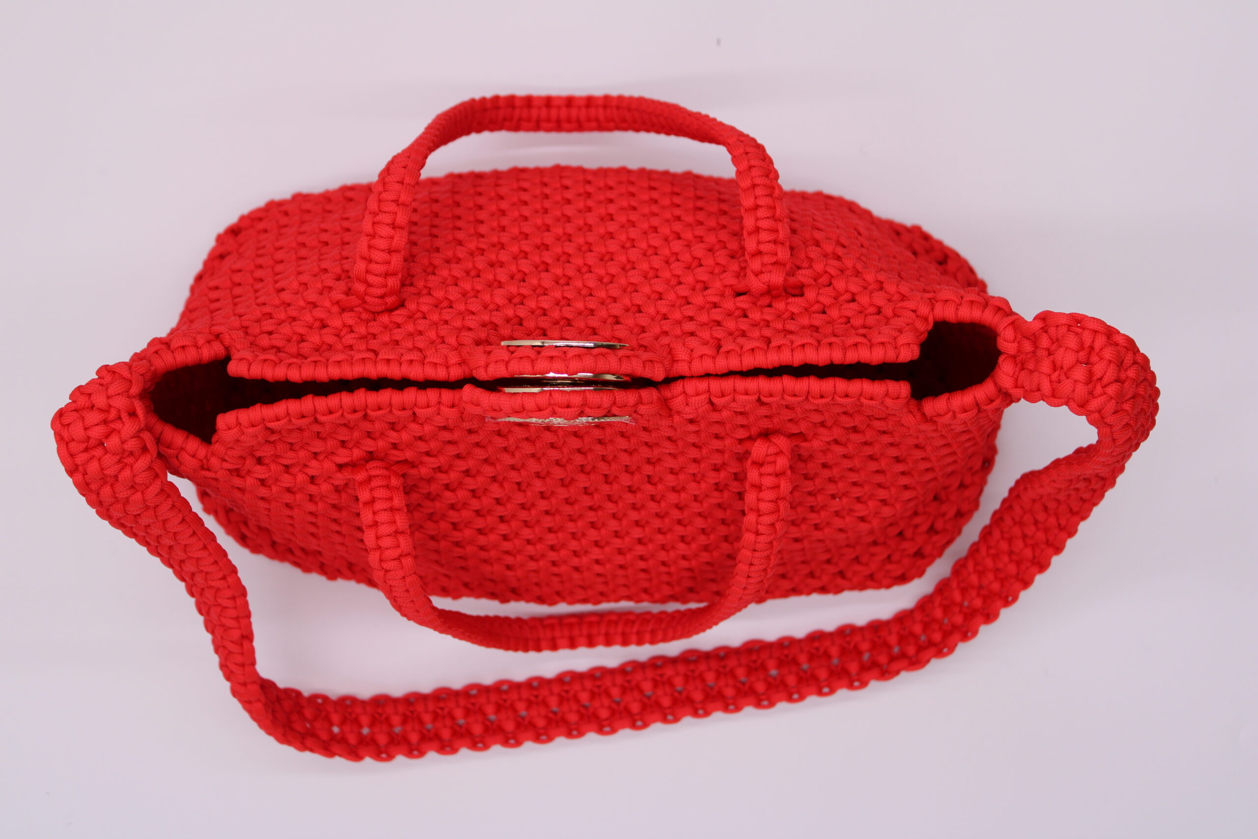 MONT KILIMANJARO ELEGANT RED LARGE TOTE BAG 100% hand-woven